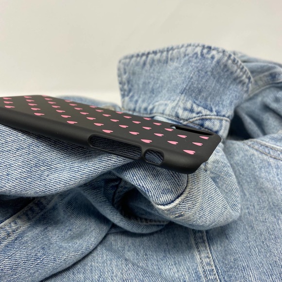 iPhone 6 Plus Case Pink Heart Print NEW Matte Cover - Picture 3 of 5